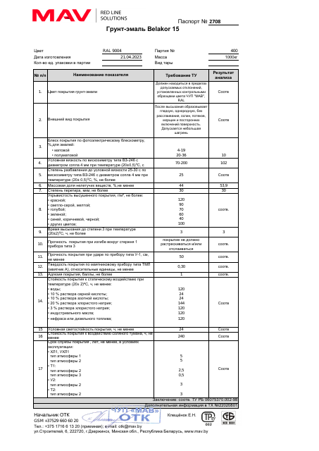 Первая страница: Белакор 15 RAL 9004 2708 400.pdf